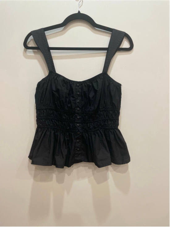 Moon River Tops - Moon River Black Corset Milkmaid Tank Top L Button Front Dark Fairy Romantic